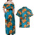Hawaii Luau Party Couples Matching Off Shoulder Maxi Dress and Hawaiian Shirt Dancing Girl Tropical Flowers LT14 - Polynesian Pride