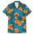 Hawaii Luau Party Family Matching Mermaid Dress and Hawaiian Shirt Dancing Girl Tropical Flowers LT14 Dad's Shirt - Short Sleeve Blue - Polynesian Pride