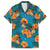 Hawaii Luau Party Family Matching Off Shoulder Short Dress and Hawaiian Shirt Dancing Girl Tropical Flowers LT14 Dad's Shirt - Short Sleeve Blue - Polynesian Pride