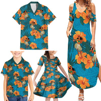 Hawaii Luau Party Family Matching Summer Maxi Dress and Hawaiian Shirt Dancing Girl Tropical Flowers LT14 - Polynesian Pride