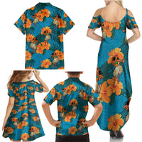 Hawaii Luau Party Family Matching Summer Maxi Dress and Hawaiian Shirt Dancing Girl Tropical Flowers LT14 - Polynesian Pride