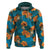 Hawaii Luau Party Zip Hoodie Dancing Girl Tropical Flowers LT14 Pullover Hoodie Blue - Polynesian Pride