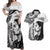 New Zealand Women's Day Couples Matching Off Shoulder Maxi Dress and Hawaiian Shirt Aotearoa Kia Whakapumau Te Mana Wahine LT14 White - Polynesian Pride