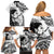 New Zealand Women's Day Family Matching Off Shoulder Short Dress and Hawaiian Shirt Aotearoa Kia Whakapumau Te Mana Wahine LT14 - Polynesian Pride