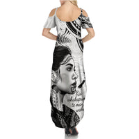 New Zealand Women's Day Family Matching Summer Maxi Dress and Hawaiian Shirt Aotearoa Kia Whakapumau Te Mana Wahine LT14 - Polynesian Pride