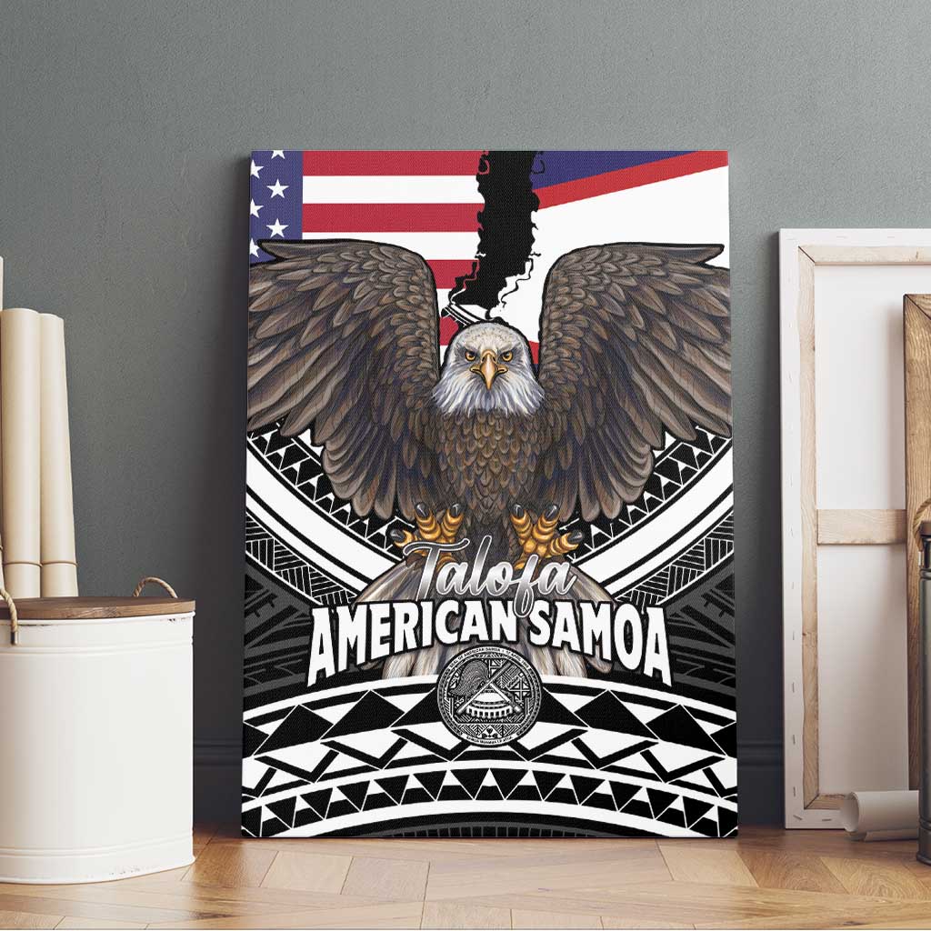 Talofa American Samoa Flag Day Canvas Wall Art Bald Eagle Polynesian Tattoo