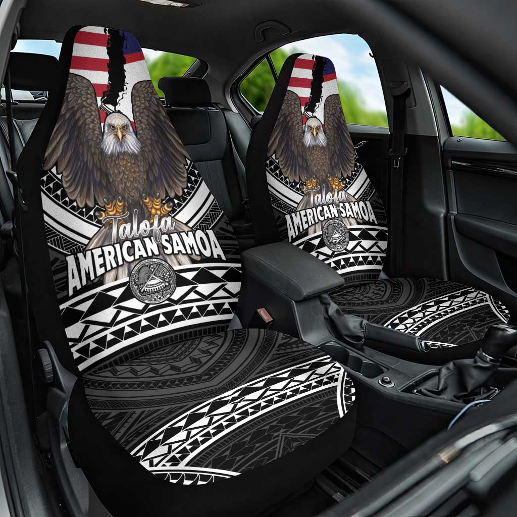 Talofa American Samoa Flag Day Car Seat Cover Bald Eagle Polynesian Tattoo