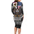 Talofa American Samoa Flag Day Family Matching Long Sleeve Bodycon Dress and Hawaiian Shirt Bald Eagle Polynesian Tattoo