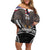 Talofa American Samoa Flag Day Family Matching Off Shoulder Short Dress and Hawaiian Shirt Bald Eagle Polynesian Tattoo