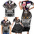 Talofa American Samoa Flag Day Family Matching Short Sleeve Bodycon Dress and Hawaiian Shirt Bald Eagle Polynesian Tattoo