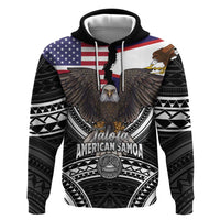 Talofa American Samoa Flag Day Hoodie Bald Eagle Polynesian Tattoo