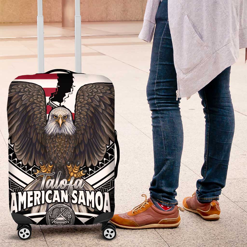 Talofa American Samoa Flag Day Luggage Cover Bald Eagle Polynesian Tattoo