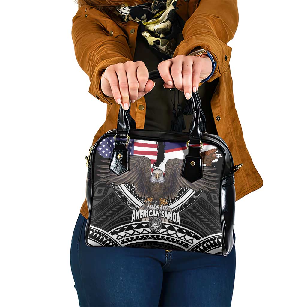 Talofa American Samoa Flag Day Shoulder Handbag Bald Eagle Polynesian Tattoo