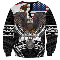 Talofa American Samoa Flag Day Sweatshirt Bald Eagle Polynesian Tattoo