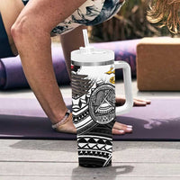 Talofa American Samoa Flag Day Tumbler With Handle Bald Eagle Polynesian Tattoo