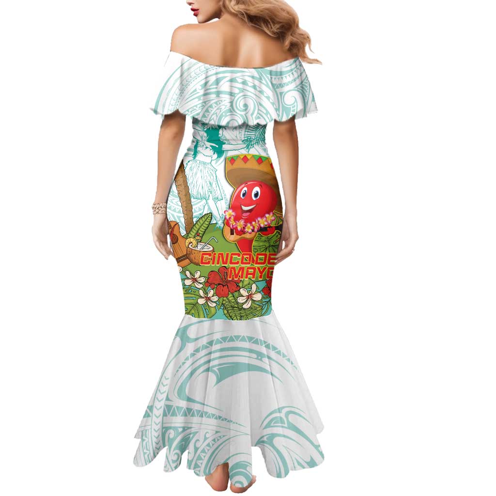 Hawaii Cinco de Mayo Family Matching Mermaid Dress and Hawaiian Shirt Chili Pepper Hula Girl Tropical Vibes