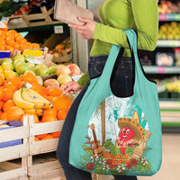 Hawaii Cinco de Mayo Grocery Bag Chili Pepper Hula Girl Tropical Vibes