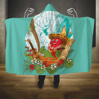 Hawaii Cinco de Mayo Hooded Blanket Chili Pepper Hula Girl Tropical Vibes