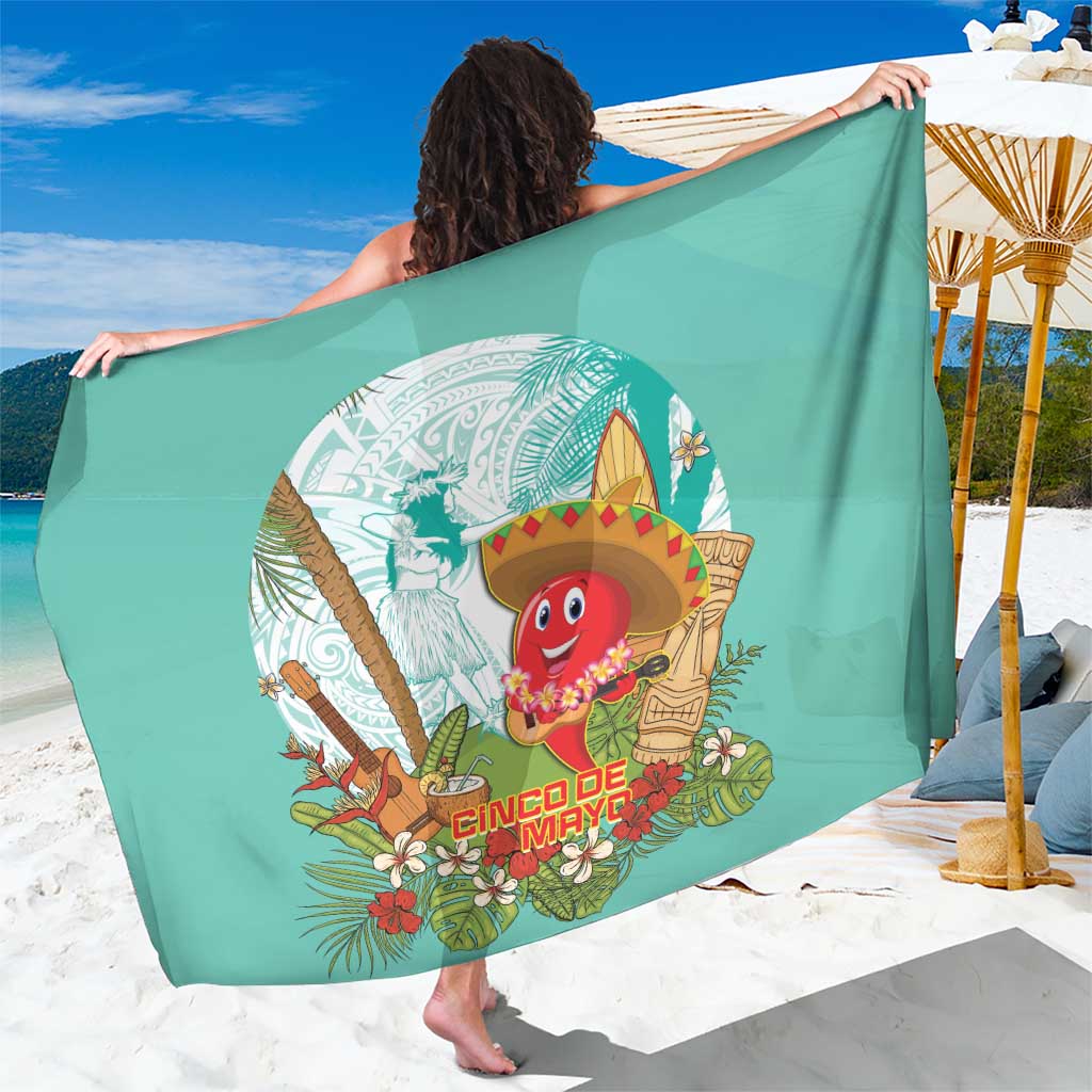 Hawaii Cinco de Mayo Sarong Chili Pepper Hula Girl Tropical Vibes