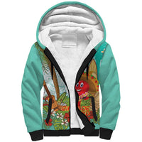 Hawaii Cinco de Mayo Sherpa Hoodie Chili Pepper Hula Girl Tropical Vibes