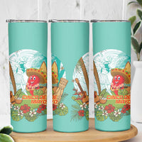 Hawaii Cinco de Mayo Skinny Tumbler Chili Pepper Hula Girl Tropical Vibes