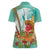 Hawaii Cinco de Mayo Women Polo Shirt Chili Pepper Hula Girl Tropical Vibes