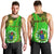 Personalised Cook Islands Men Tank Top Mangaia Gospel Day Green Version LT14 - Polynesian Pride