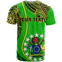 Custom Cook Islands T Shirt Mangaia Gospel Day Green Version LT14 - Polynesian Pride