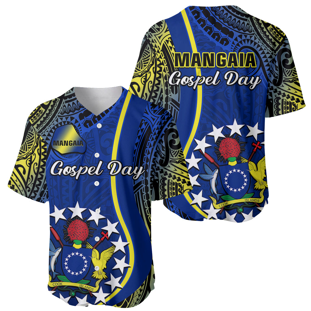 Polynesian Pride Cook Islands Baseball Jersey Mangaia Gospel Day Blue Version LT14 Blue - Polynesian Pride