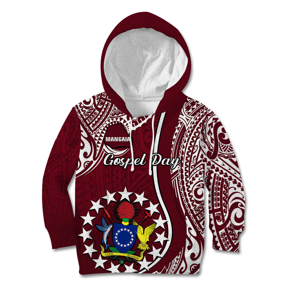 June 15 Mangaia Gospel Day Mangaia Cook Islands Kid Hoodie Maroon Version LT14 Maroon - Polynesian Pride