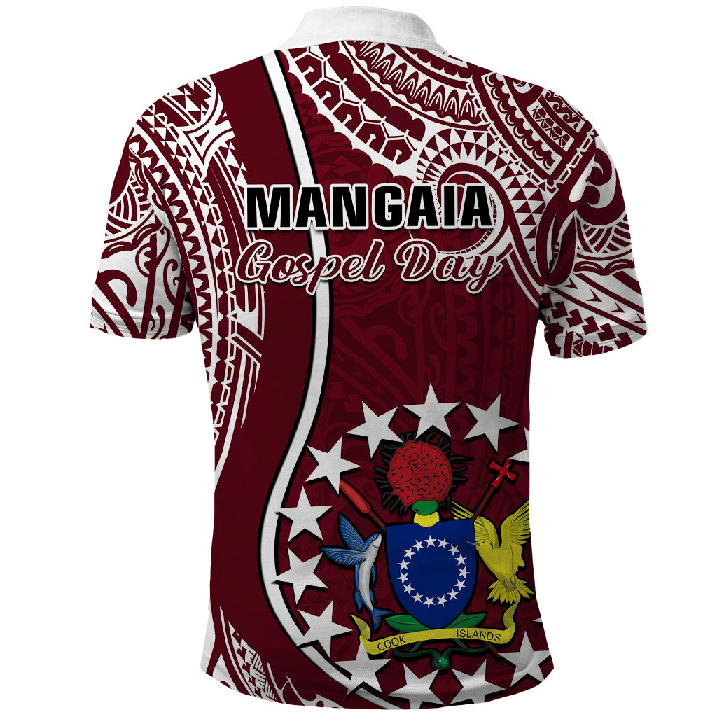 June 15 Mangaia Gospel Day Mangaia Cook Islands Polo Shirt Maroon Version LT14 - Polynesian Pride