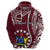 Custom June 15 Mangaia Gospel Day Mangaia Cook Islands Hoodie Maroon Version LT14 Zip Hoodie Maroon - Polynesian Pride