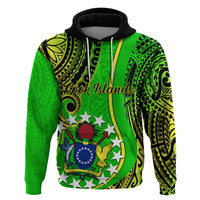 Custom Cook Islands Hoodie Kuki Airani Coat of Arms LT14 - Polynesian Pride