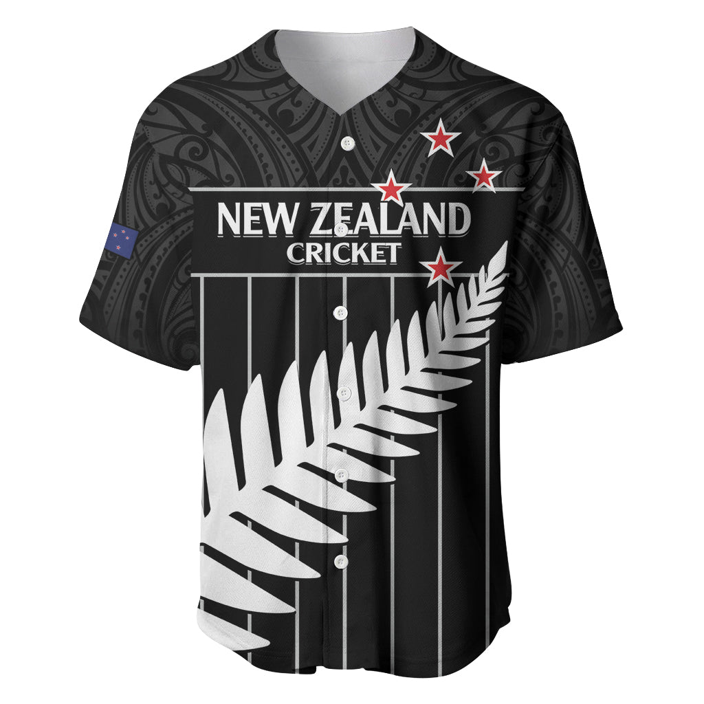 Custom New Zealand Silver Fern Cricket Baseball Jersey Aotearoa Maori Go Black Cap