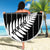 Custom New Zealand Silver Fern Cricket Beach Blanket Aotearoa Maori Go Black Cap