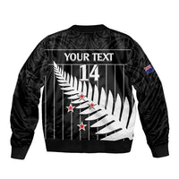 Custom New Zealand Silver Fern Cricket Bomber Jacket Aotearoa Maori Go Black Cap LT14 - Polynesian Pride