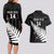 Custom New Zealand Silver Fern Cricket Couples Matching Long Sleeve Bodycon Dress and Hawaiian Shirt Aotearoa Maori Go Black Cap