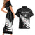 Custom New Zealand Silver Fern Cricket Couples Matching Short Sleeve Bodycon Dress and Hawaiian Shirt Aotearoa Maori Go Black Cap