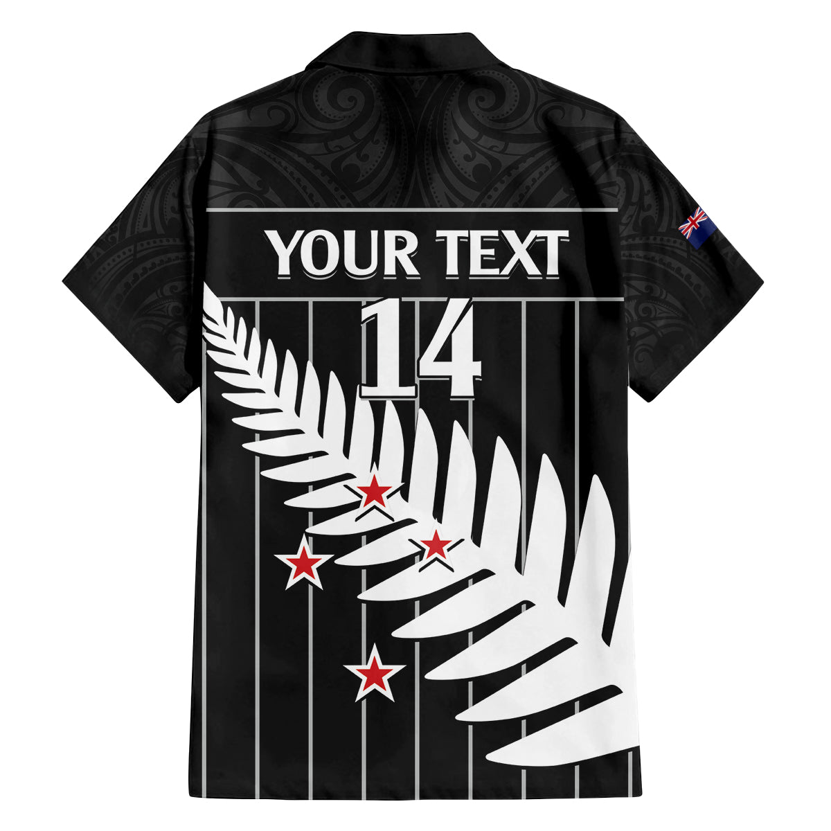 Custom New Zealand Silver Fern Cricket Family Matching Long Sleeve Bodycon Dress and Hawaiian Shirt Aotearoa Maori Go Black Cap