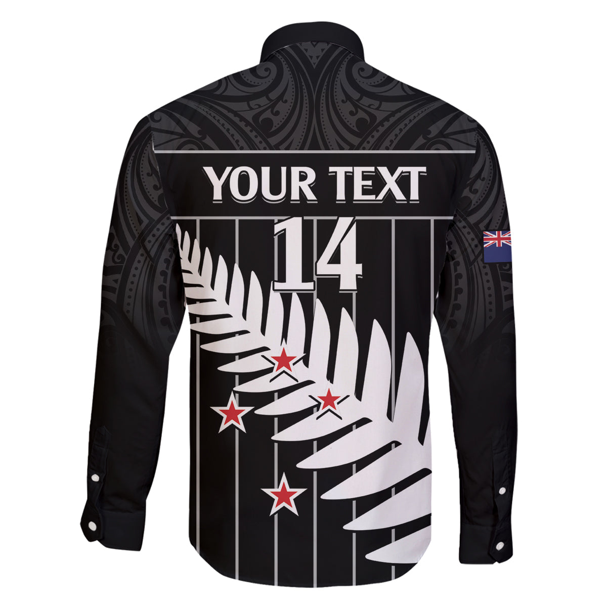 Custom New Zealand Silver Fern Cricket Family Matching Mermaid Dress and Hawaiian Shirt Aotearoa Maori Go Black Cap