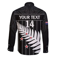 Custom New Zealand Silver Fern Cricket Family Matching Mermaid Dress and Hawaiian Shirt Aotearoa Maori Go Black Cap