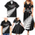 Custom New Zealand Silver Fern Cricket Family Matching Summer Maxi Dress and Hawaiian Shirt Aotearoa Maori Go Black Cap