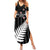 Custom New Zealand Silver Fern Cricket Family Matching Summer Maxi Dress and Hawaiian Shirt Aotearoa Maori Go Black Cap