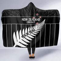 Custom New Zealand Silver Fern Cricket Hooded Blanket Aotearoa Maori Go Black Cap LT14 - Polynesian Pride
