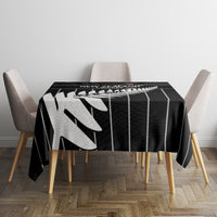 Custom New Zealand Silver Fern Cricket Tablecloth Aotearoa Maori Go Black Cap LT14 - Polynesian Pride