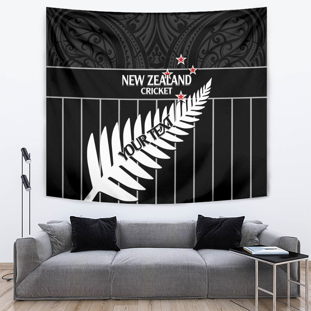 Custom New Zealand Silver Fern Cricket Tapestry Aotearoa Maori Go Black Cap LT14 Black - Polynesian Pride