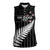 Custom New Zealand Silver Fern Cricket Women Sleeveless Polo Shirt Aotearoa Maori Go Black Cap