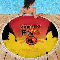 Custom Papua New Guinea Cricket Beach Blanket 2024 Go PNG LT14 - Polynesian Pride