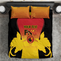 Custom Papua New Guinea Cricket Bedding Set 2024 Go PNG LT14 Black - Polynesian Pride
