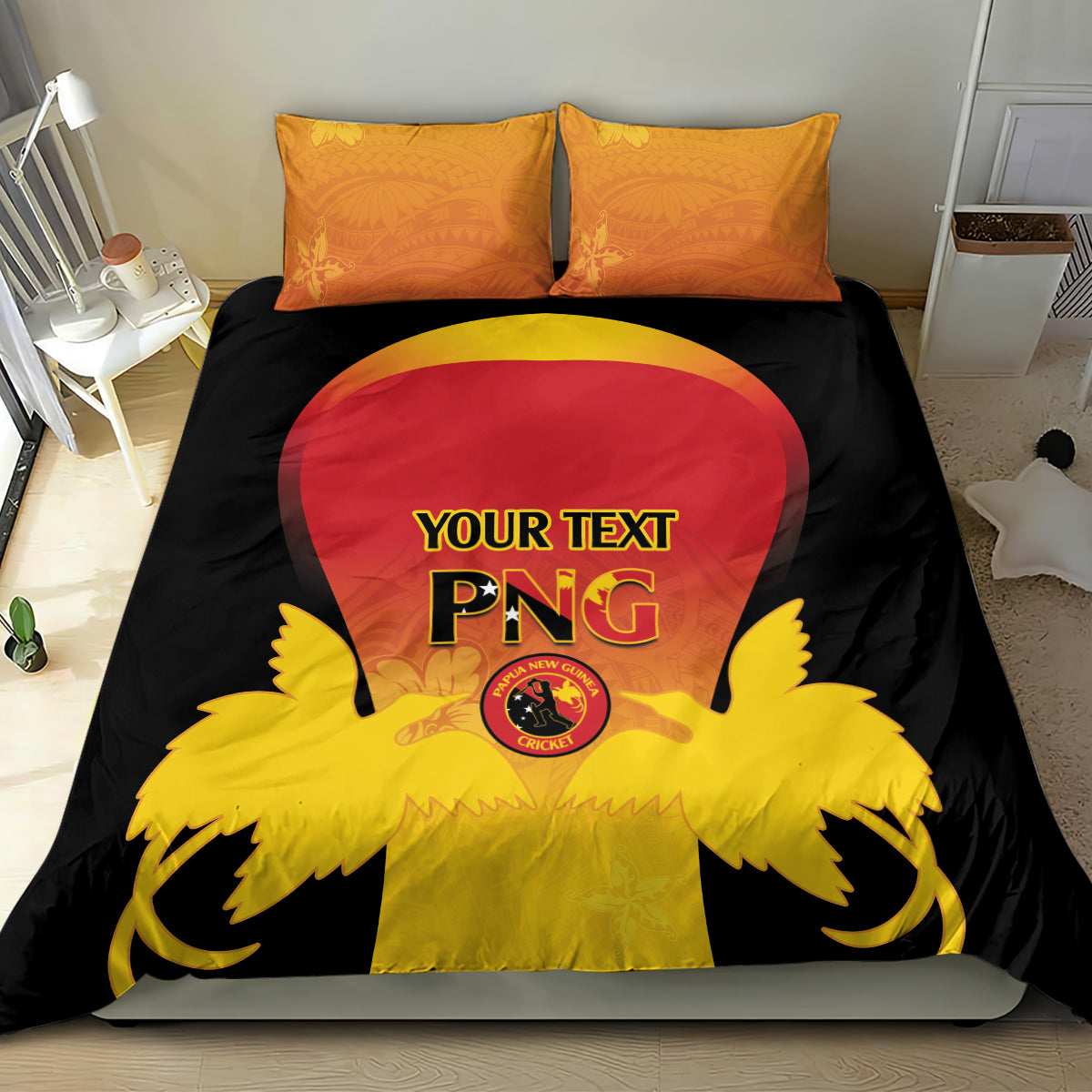 Custom Papua New Guinea Cricket Bedding Set 2024 Go PNG LT14 - Polynesian Pride